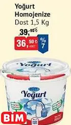 DOST YOĞURT HOMOJENİZE DOST YOĞURT HOMOJENİZE